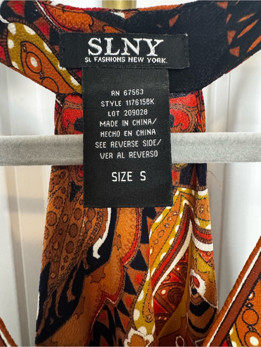 ☀️ SLNY Boho Paisley Maxi Handkerchief Dress - Picture 4 of 5